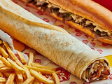 Meat Shawarma Half Meter Sandwich Syrian Bread ala keifak
