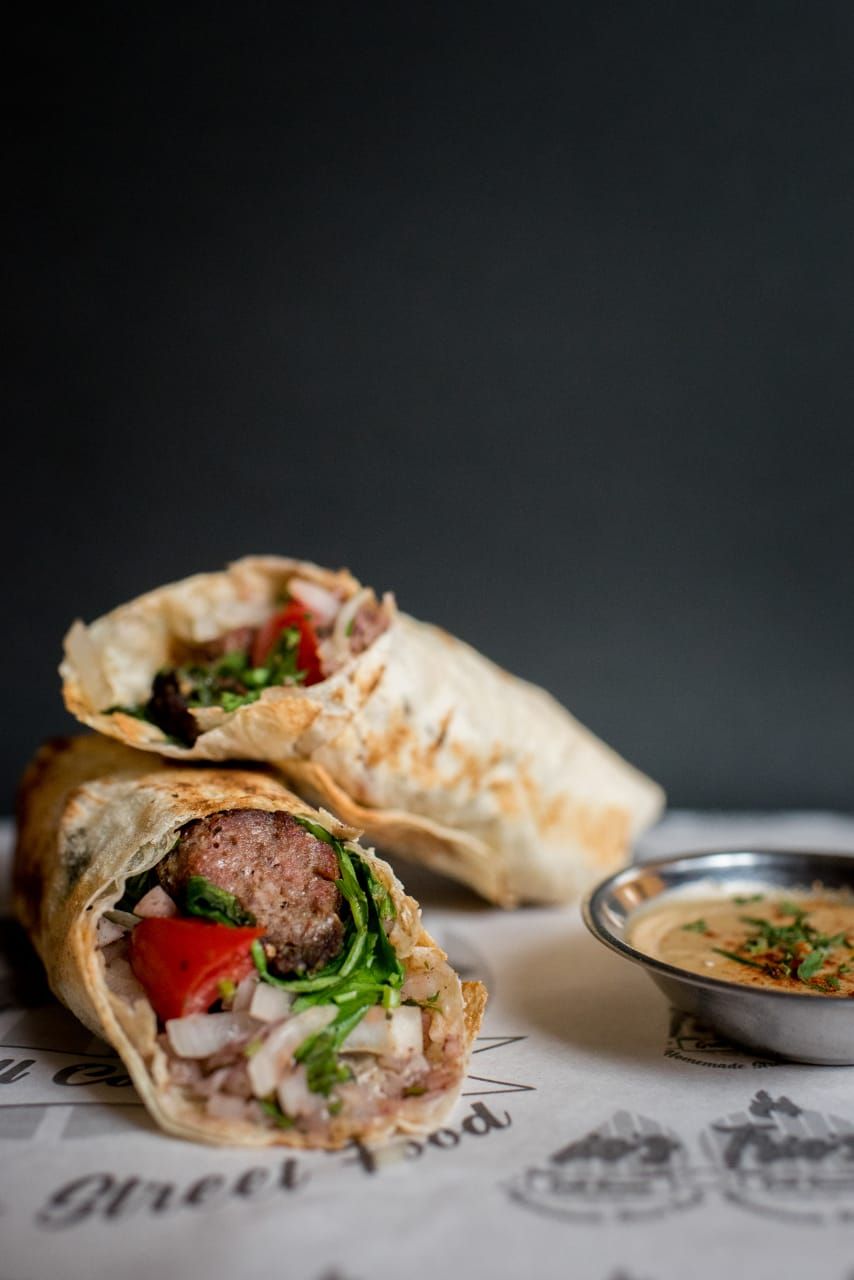 Kofta Sandwich Syrian Bread