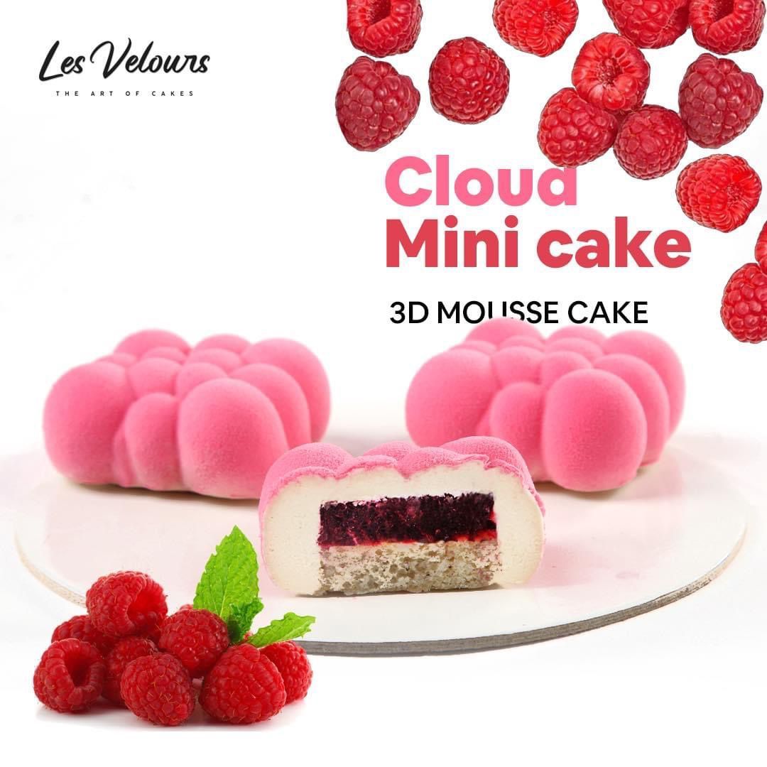 Mini Cloud Raspberry Cake