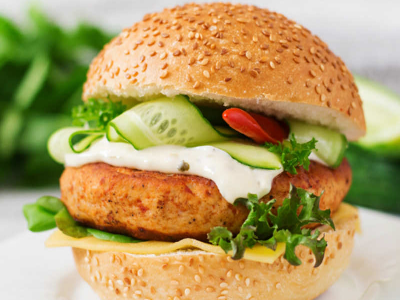 Cheese Chicken Burger Sandwich