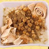 Chickpeas Beans Fattah With Faksa Oil