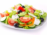 Cucumber and tomato cheese platter