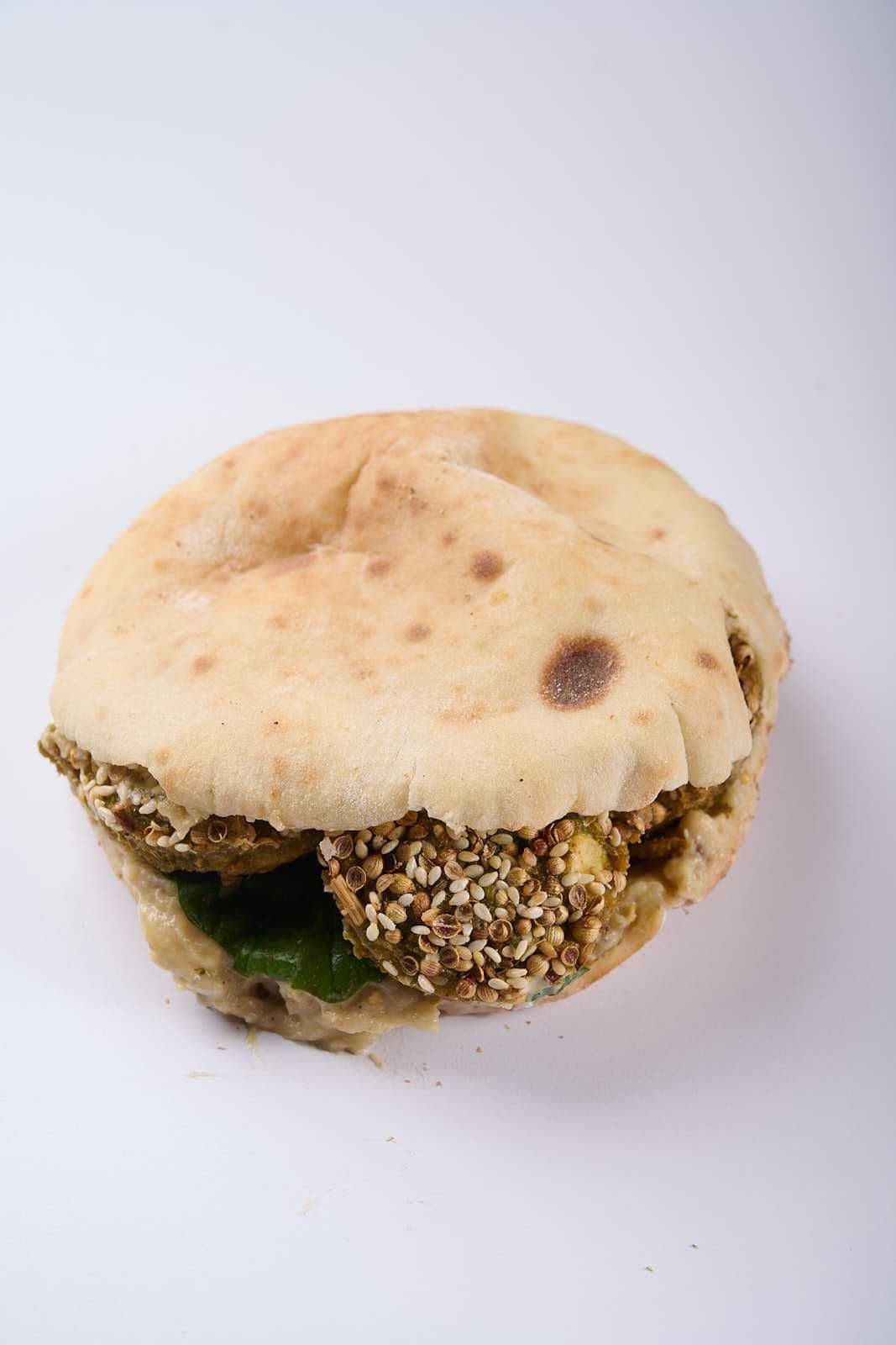 Falafel Sandwich With Eggplant
