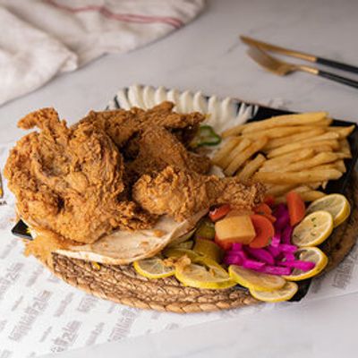 Half a broasted chicken (3 pieces)