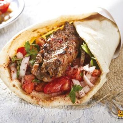Beef Kofta Saj Sandwich