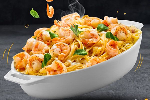 Shrimp Pasta With White Sauce