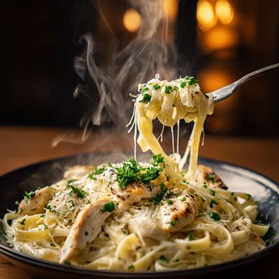 Alfredo chicken Mushroom Pasta