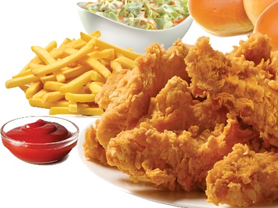 6 Strips Pieces With 6 Broast Pieces Meal