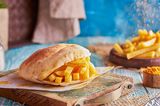 French Fries With Omelette Sandwich