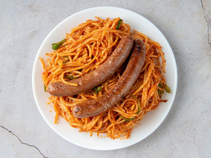 Spaghetti With Oriental Sausage