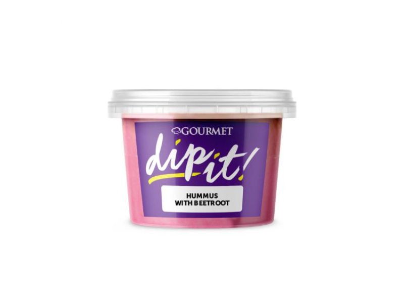 Hummus with Beetroot Dip