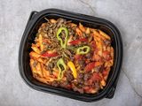 Liver With Oriental Sausage Pasta