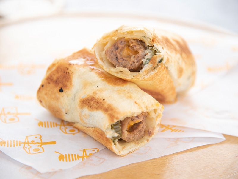 Kofta Stuffed With Cheese Sandwich