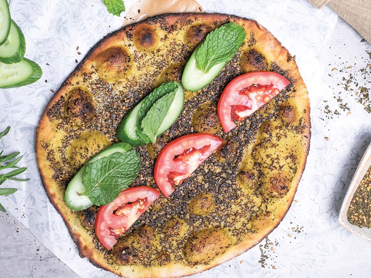 Zaatar with VEG Mankoushe