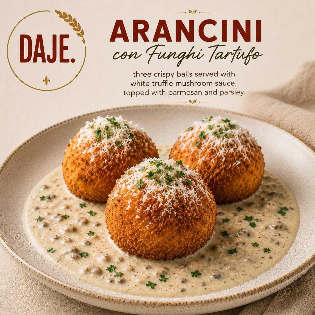Arancini Con Funghi Tartufo