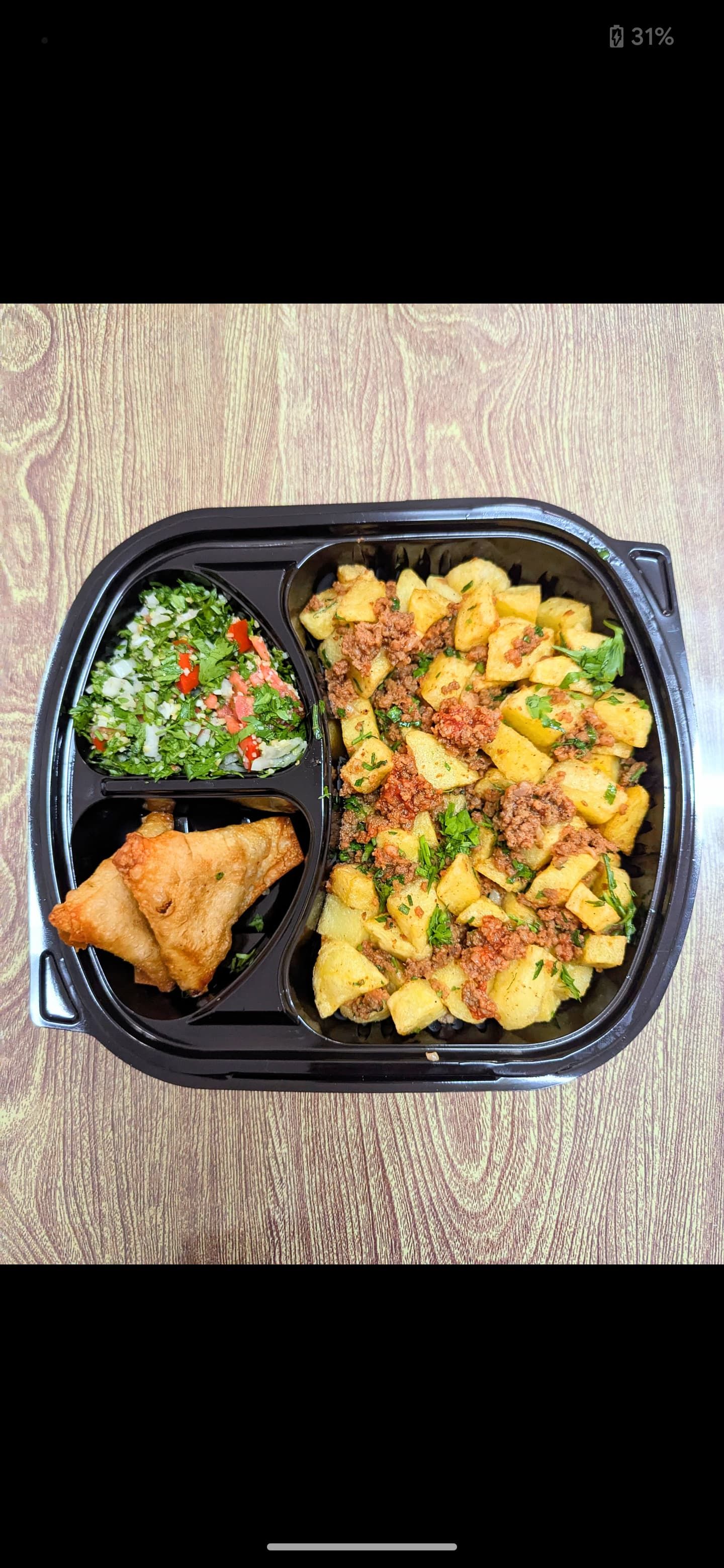 Box Lunch Potato with Sausage