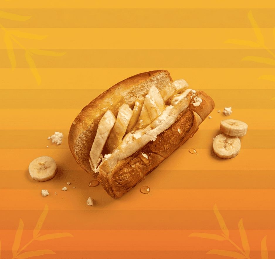 Banana & White Cheese Sandwich