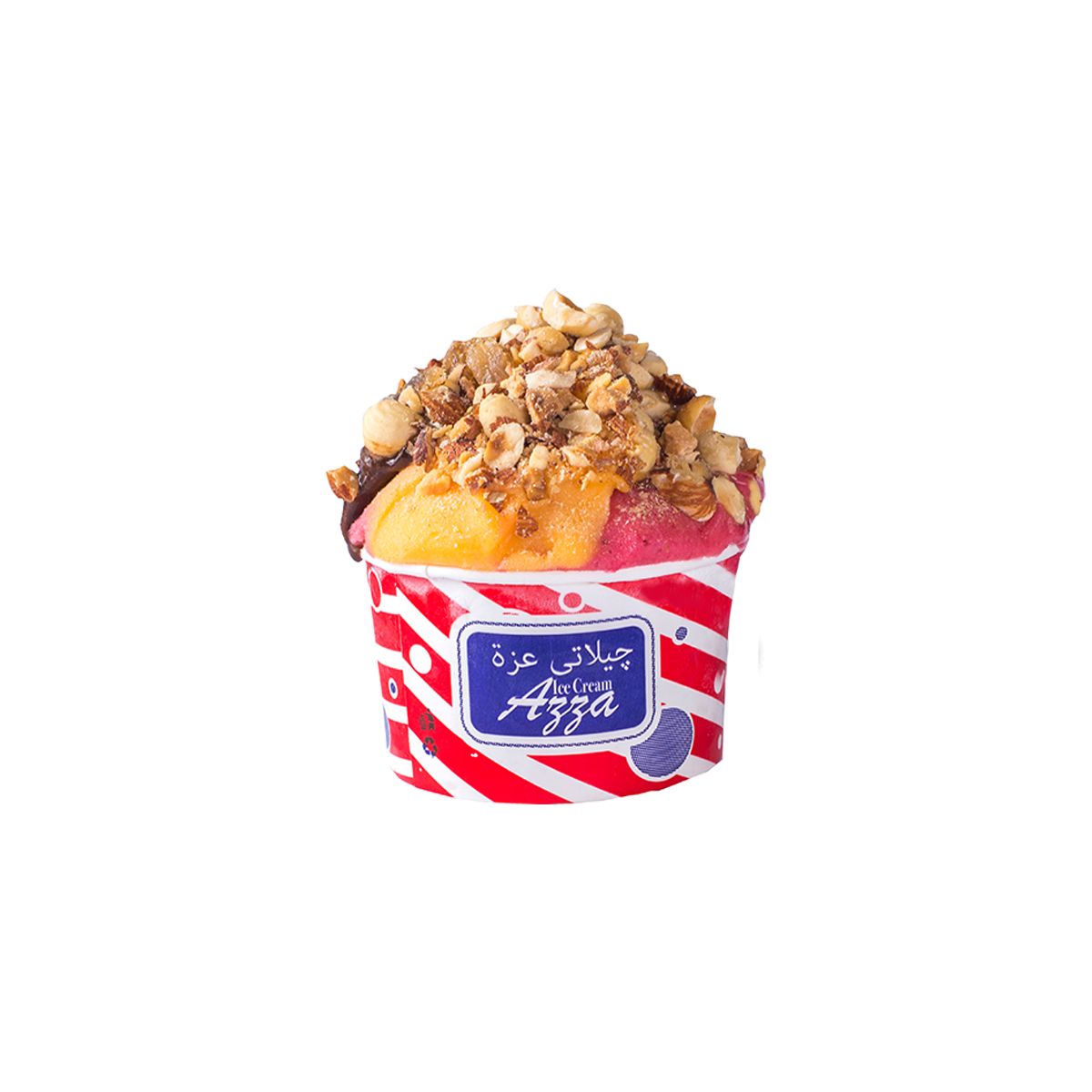Nut ice cream in a cup