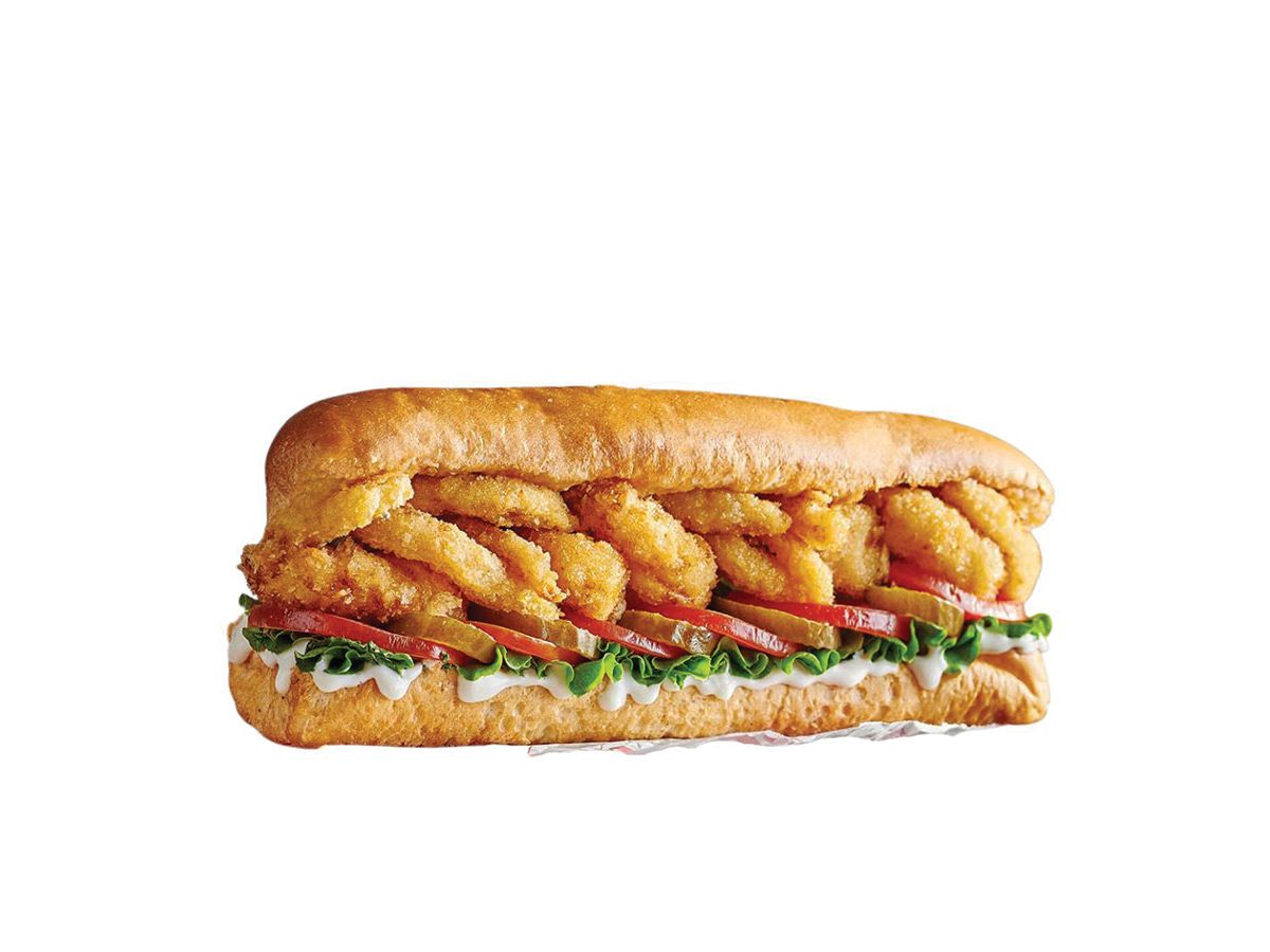 Crispy shrimp sandwich