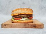 Beef Burger With Cheese Sandwich
