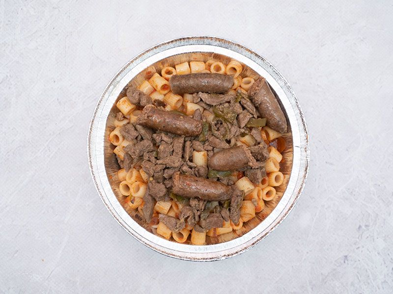 Mix Liver And Oriental Sausage Pasta