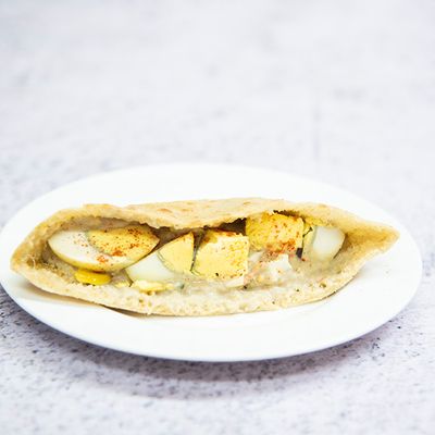 Eggs With Baba Ghannoug Sandwich