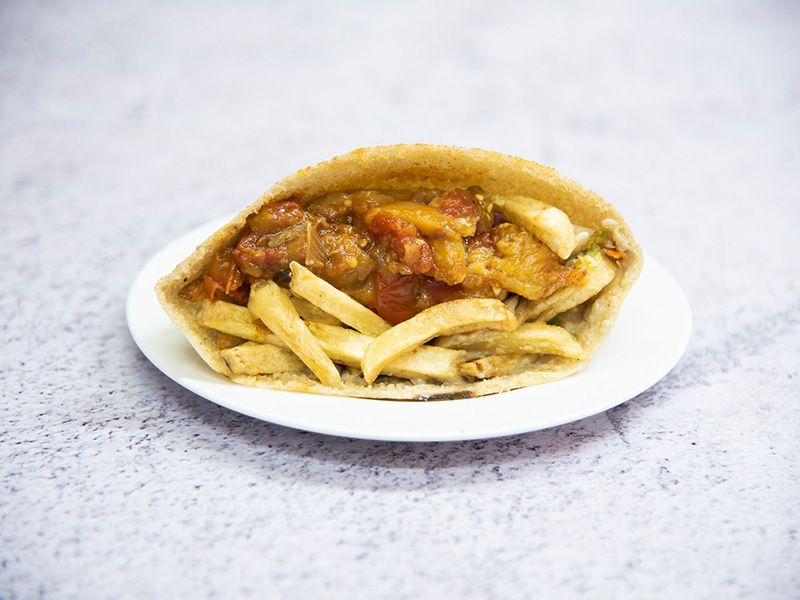 French Fries With Mesakaa Sandwich