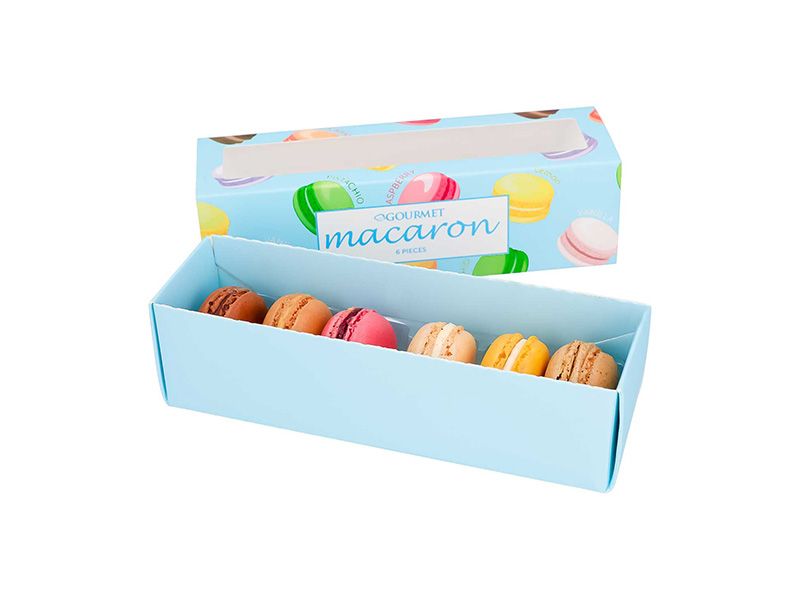 French Macarons Blue Box Coffee