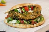 Foul With Falafel Sandwich