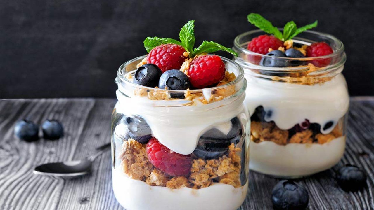 Yogurt With Fruits Jar
