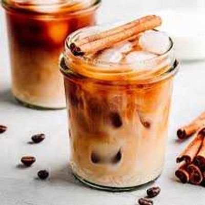 Cinnamon roll latte iced