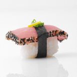 Smoked Tuna with Sesame Nigiri Sushi
