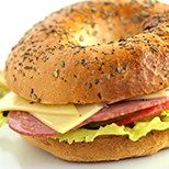 Salami Sandwich - White Bagel