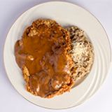 Traditional German Schnitzel with Risotto Platter
