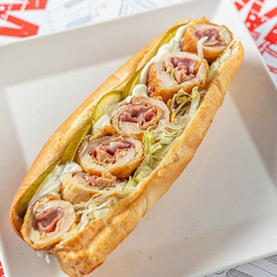 cordon blue sandwich and fries