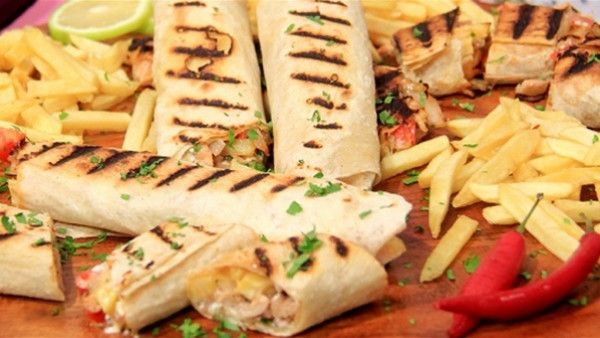 Shawerma With Cheese Sandwich