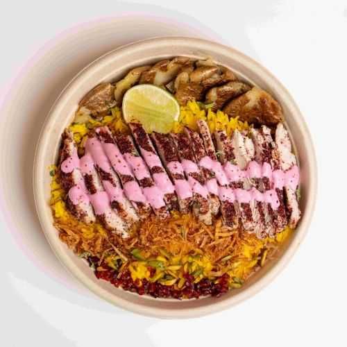 طبق دجاج مشوي بالسماق