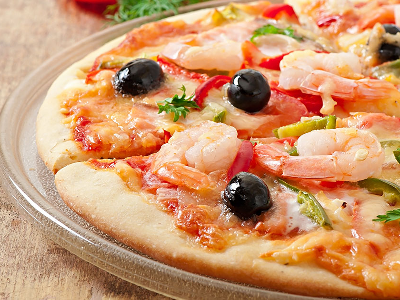 ranch sauce shrimp pizza