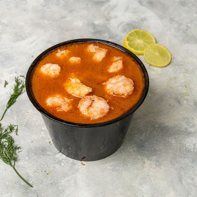 Red shrimp soup