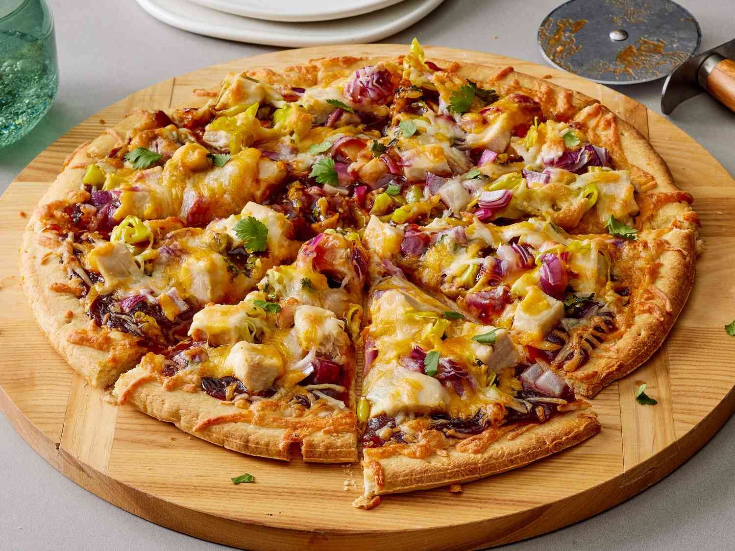 Sweet and sour chicken pizza