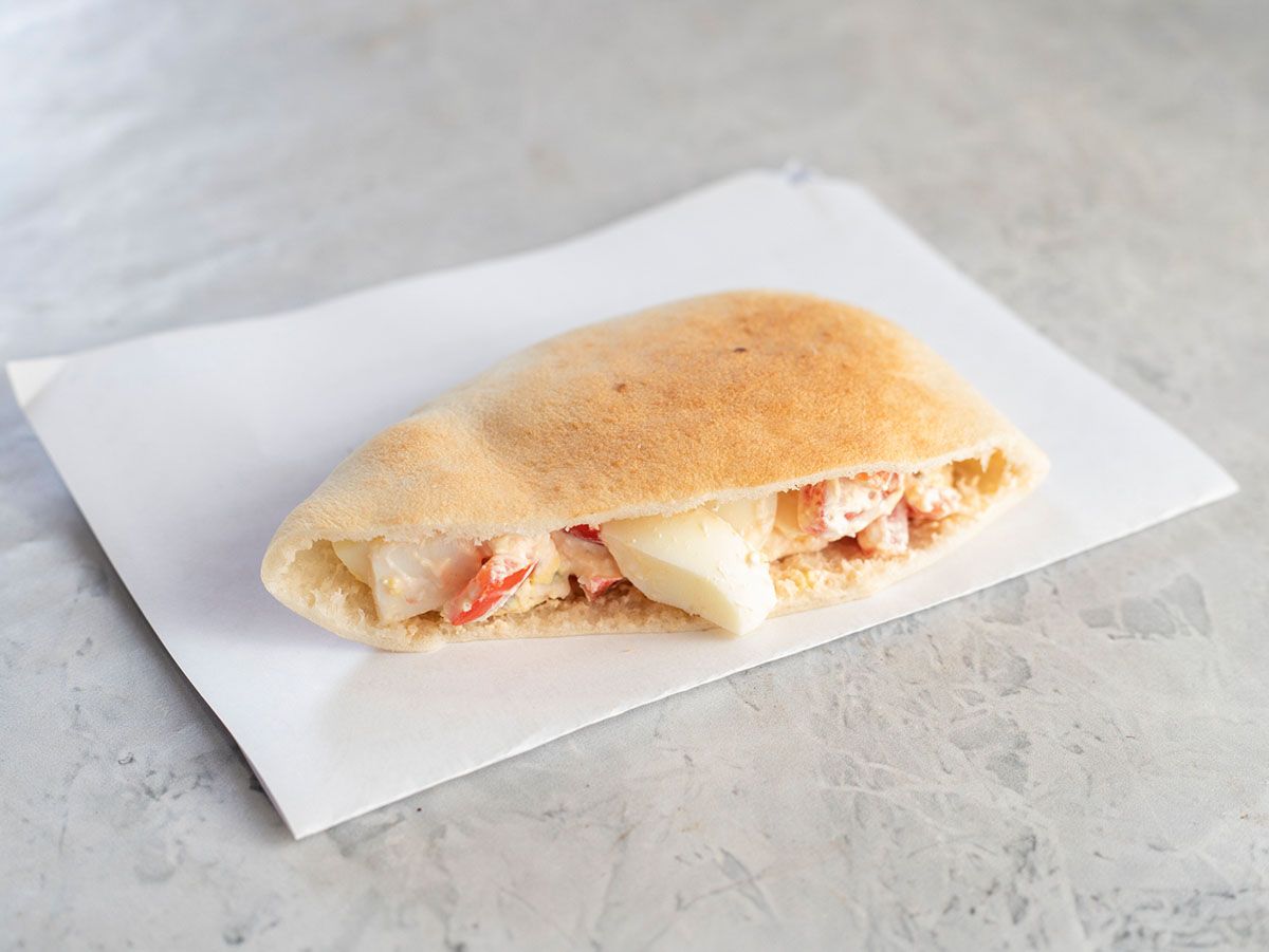Egg sandwich with cheddar cheese