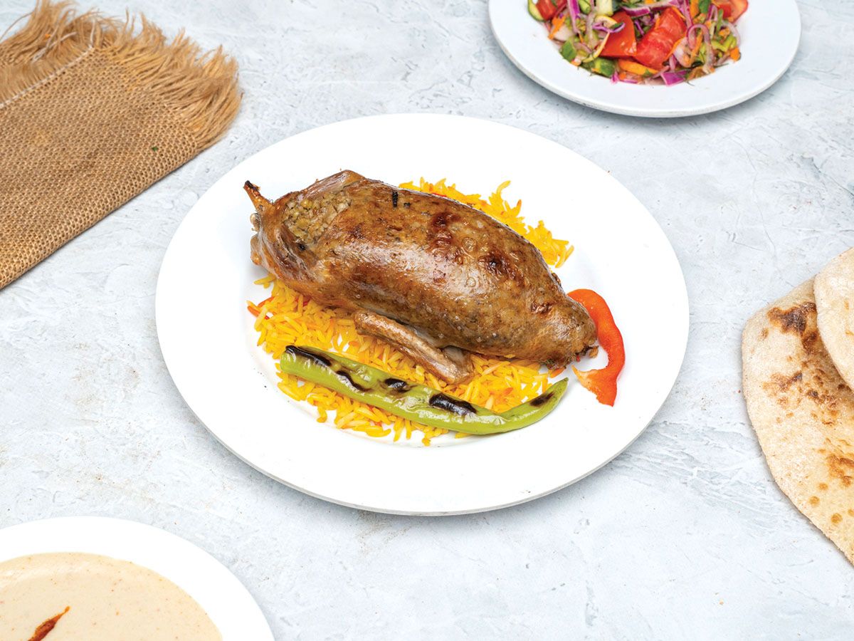 Stuffed Pigeon with Freekeh
