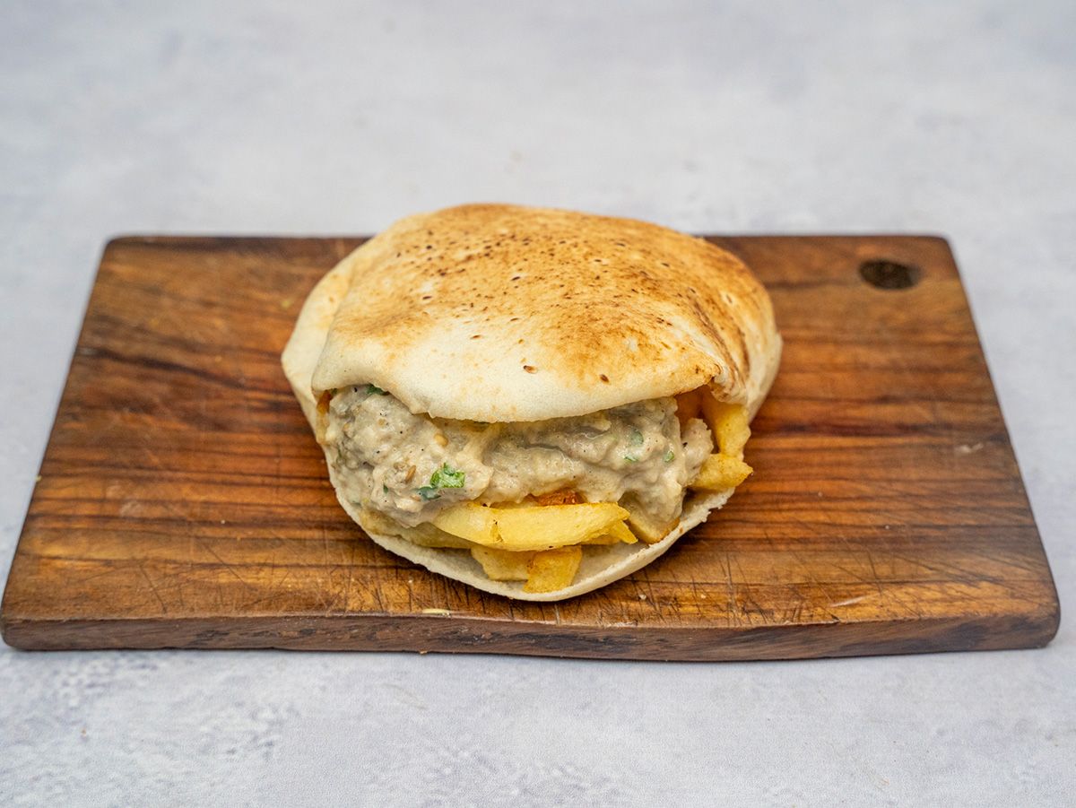 Potatoes Baba Ganoug Sandwich