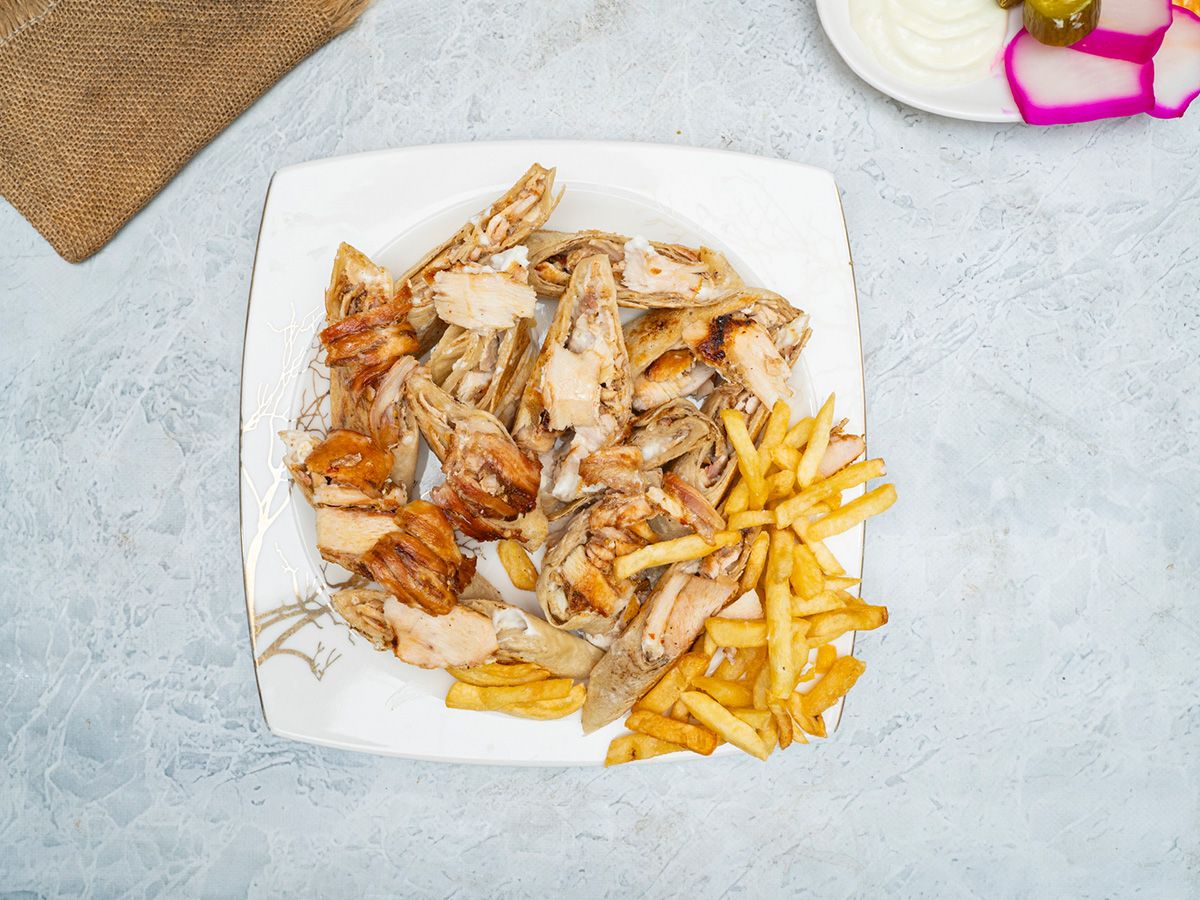 Double chicken shawarma meal