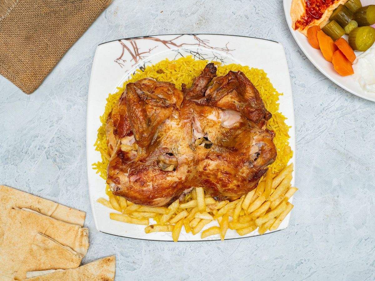 full grilled chicken meal