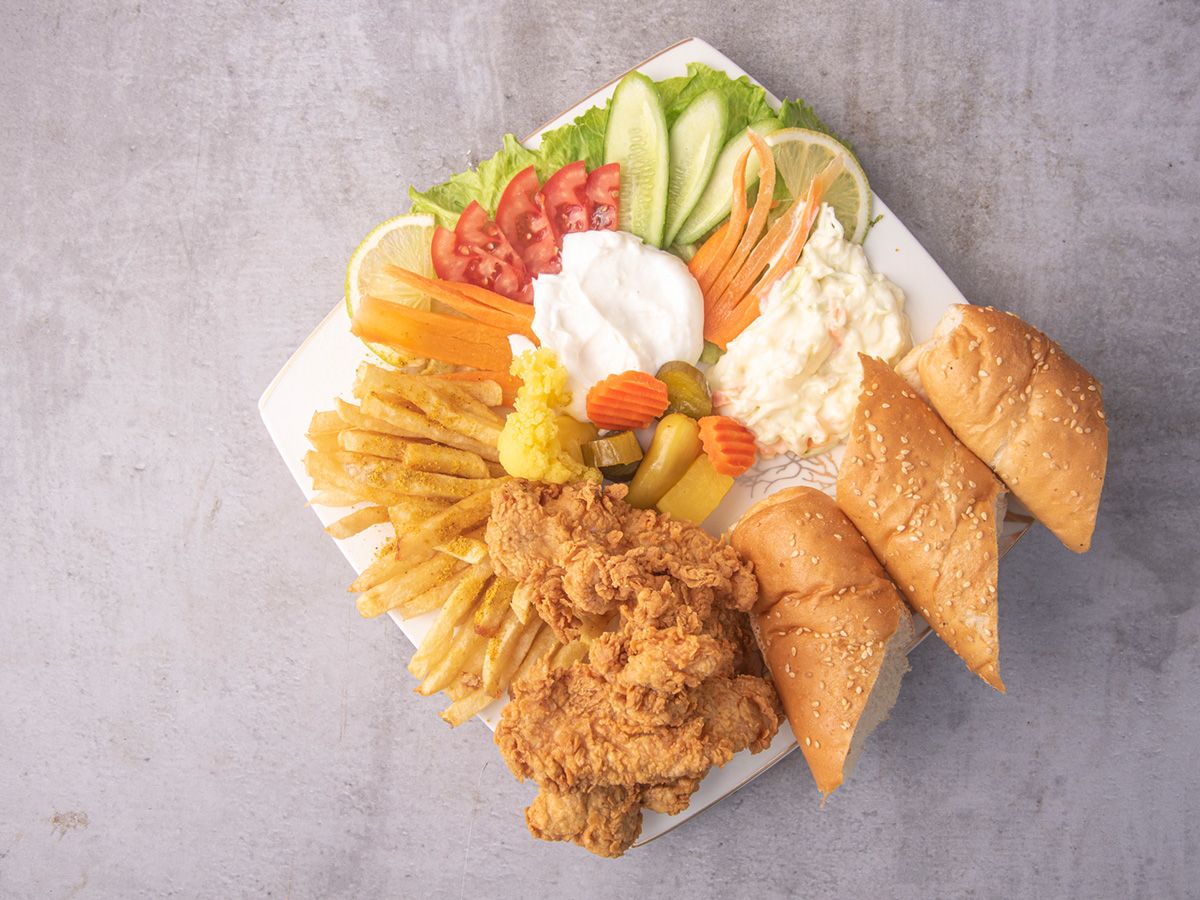 Crispy strips meal