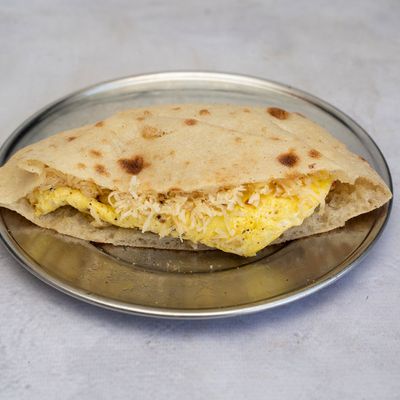 Cheddar omelette sandwich
