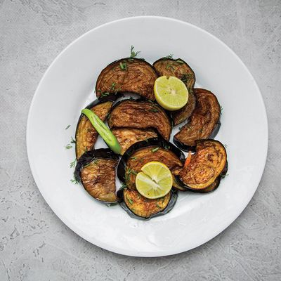 Plain fried eggplant dish