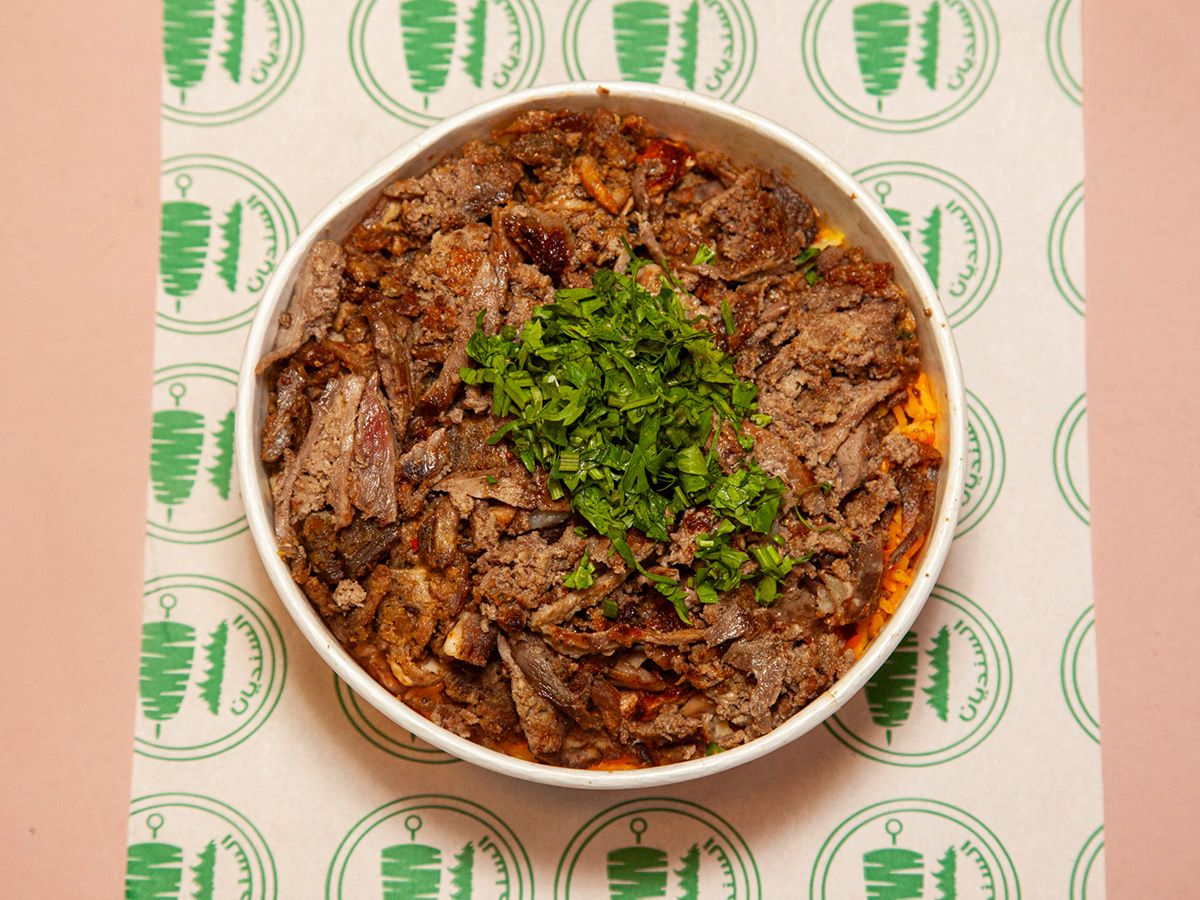 Meat Shawerma Fatteh With Rice