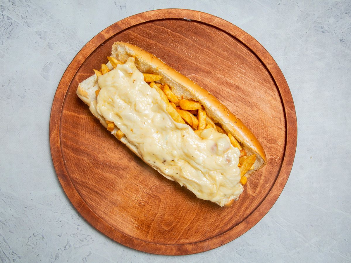 French Fries With Cheese French Sandwich